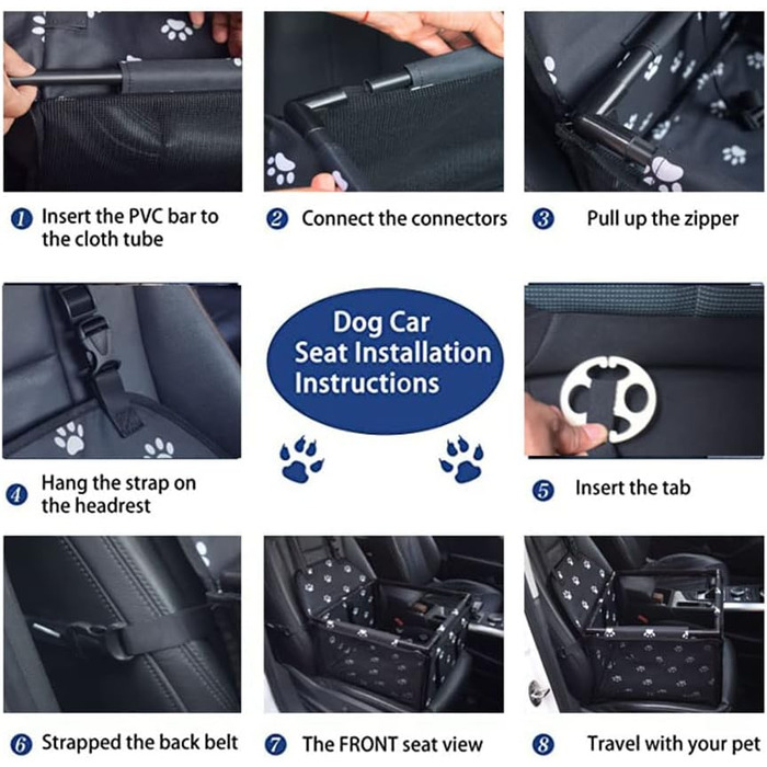 Водонепроникний та дихаючий килимок для автомобіля з домашнім улюбленцем, безпечний бустер для тварин, миючий, з оксфордської тканини, чорний