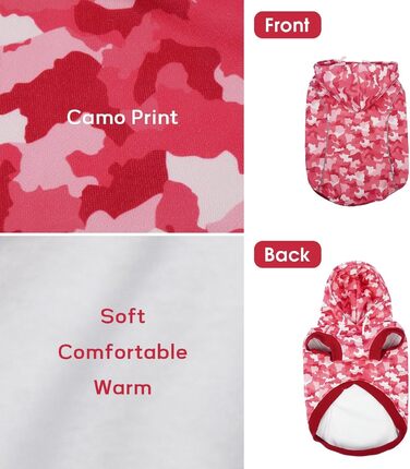 Світшот для собак IECOii, теплий зимовий пуховик з отвором для повідка та світловідбиваючими смугами, худі для собак, теплий пуловер для собак, одяг для собак, флісовий пуловер (M-4XL) 3XL, рожевий