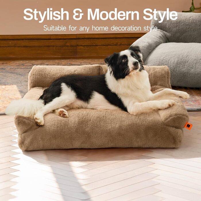 М'яке ліжко для котів та собак MEWOOFUN, зручне диван-ліжко, розмір 85x65x29 см, колір хакі