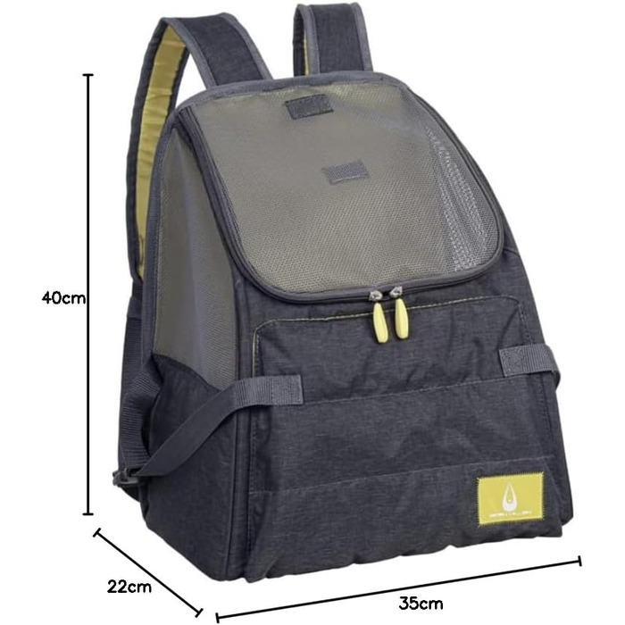 Сумка Nobby Fronttasche Malta сірого/гірчичного кольору, 35 x 22 x 40 см, 1 шт.