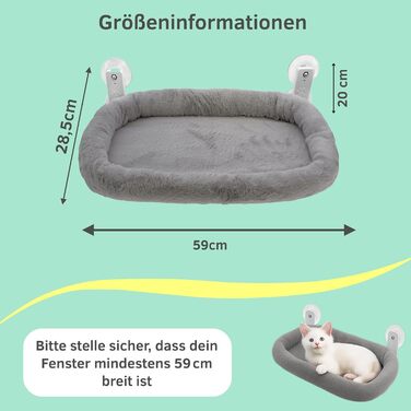 Віконна лежанка для котів Viva Cat – стабільна та зручна | Лежанка-гамак для котів до 18 кг | Економія місця