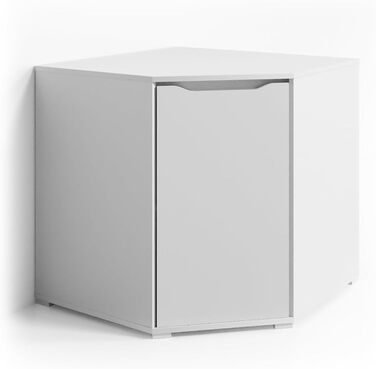 Комод Vicco Ruben з дверцятами, антрацит/білий, 78x77,6 см, шафа-стелаж