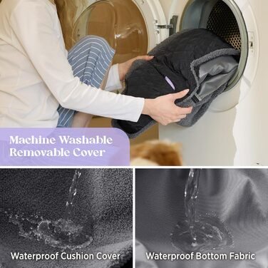 Автокрісло для собак Lesure - чорне, водонепроникне, з поворотком для повідка, для маленьких собак