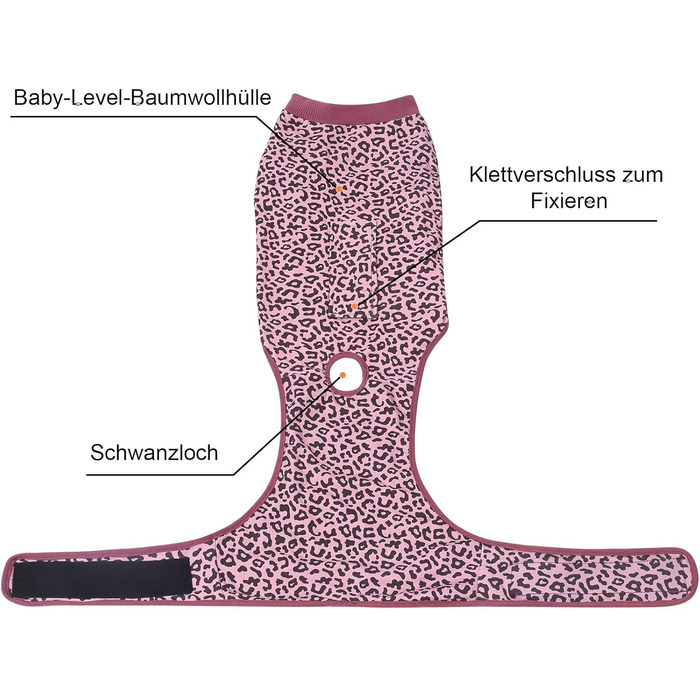 Тіло для собак після операції, тілечко для собак після кастрації/стерилізації, дихаюча тканина, захист від витікання ран, для собак, для сук, для рудих, зелений L (рожевий, середній)