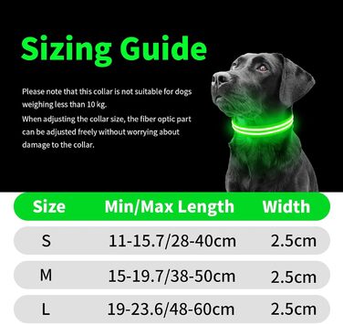 Світлодіодне нашийник для собак Leuchthalsband - світловий нашийник для собак, водонепроникний, 3 режими світіння, підходить для собак маленьких, середніх та великих порід