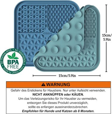 Лежанка-іграшка для собак OHMO Schleckmatte, 2 шт. (15x15 см) – для цуценят, котів, зняття тривоги, повільне годування, силікон (кораловий & вишневий)