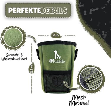 Сумка для ласощів SnackKeeper з магнітною застібкою, 650 мл, з дозатором для пакетів з відходами, на пояс для дресирування собак, колір: оливковий