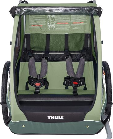 Причіп для велосипеда Thule Coaster Xt, 2 місця, зелений, унісекс