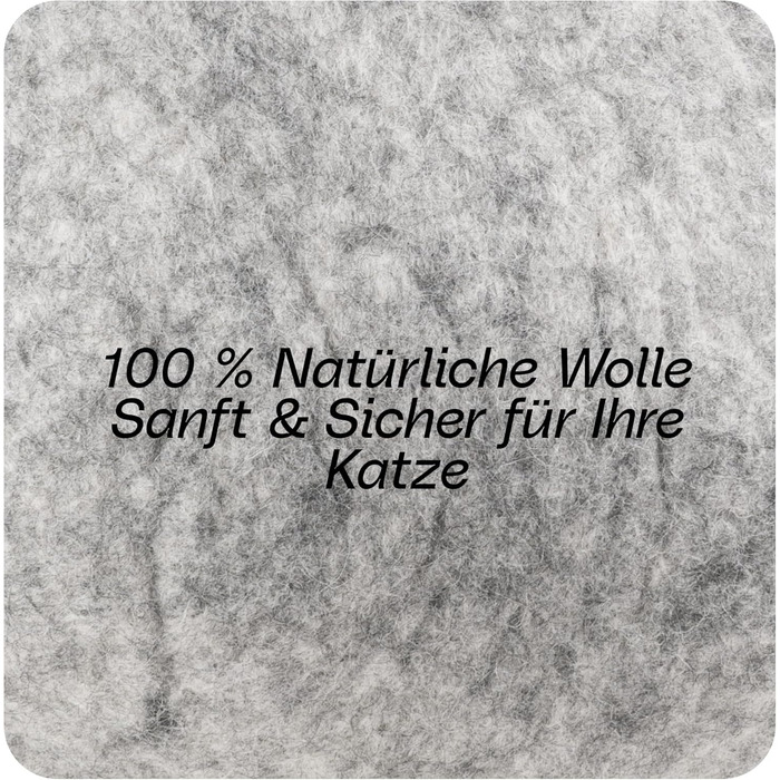Преміум котяча лежанка Fellefant з вовни, ручна робота – м'який фетровий будиночок для котів, 100% натуральна вовна