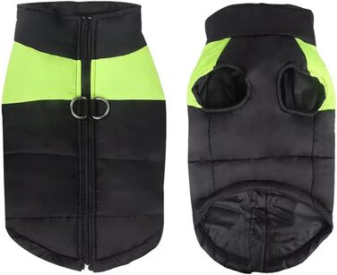 Зимовий теплий куртка для собак FeimaX, водонепроникний, для малих, середніх та великих собак, тепла підкладка, одяг для тварин, зелений, розмір M