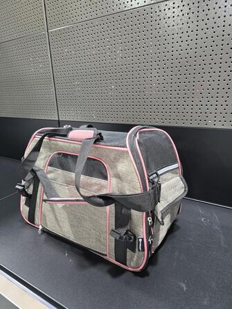 Транспортна сумка для собак та котів Flamingo Xandor Taupe, 48 x 25 x 33 см | Стильна та надійна переноска