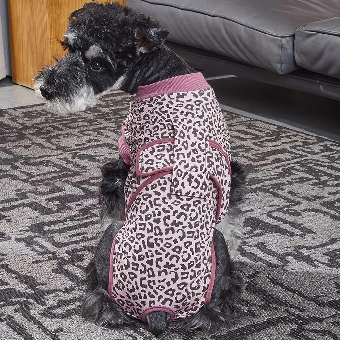 Тіло для собак після операції, тілечко для собак після кастрації/стерилізації, дихаюча тканина, захист від витікання ран, для собак, для сук, для рудих, зелений L (рожевий, середній)