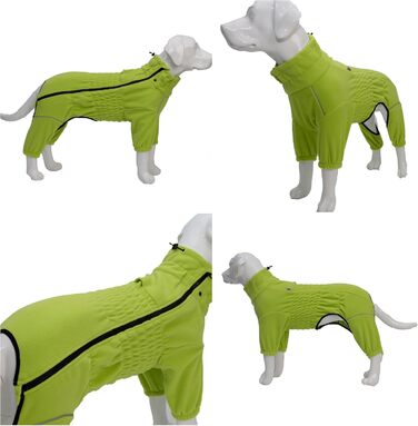 Зимовий теплий одяг для собак, тепла куртка для собак, флісовий одяг для собак з блискавкою, одяг для собак на вулицю Green XXL