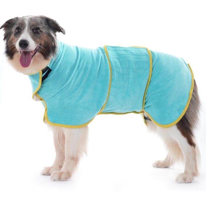 Рушник для собак Hezzuv: ультрапоглинаючий, з мікрофібри, для сушіння після снігу, для цуценят та дорослих, блакитний (S)