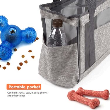 PETCUTE Транспортна сумка для собак та котів, відповідна стандартам авіакомпаній, з регульованим ремінєм, дихаюча переноска для маленьких тварин, сіра