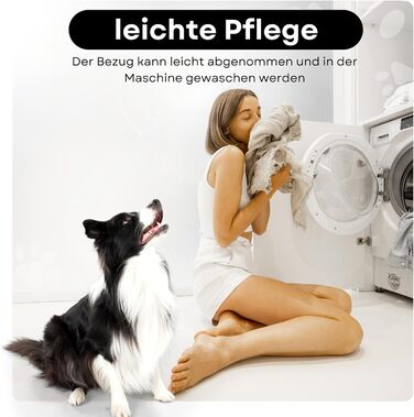 Ортопедичне ліжко для собак Odolplusz | Ліжко для великих собак, 100x70x7 см, сірий (Графіт), знімний чохол