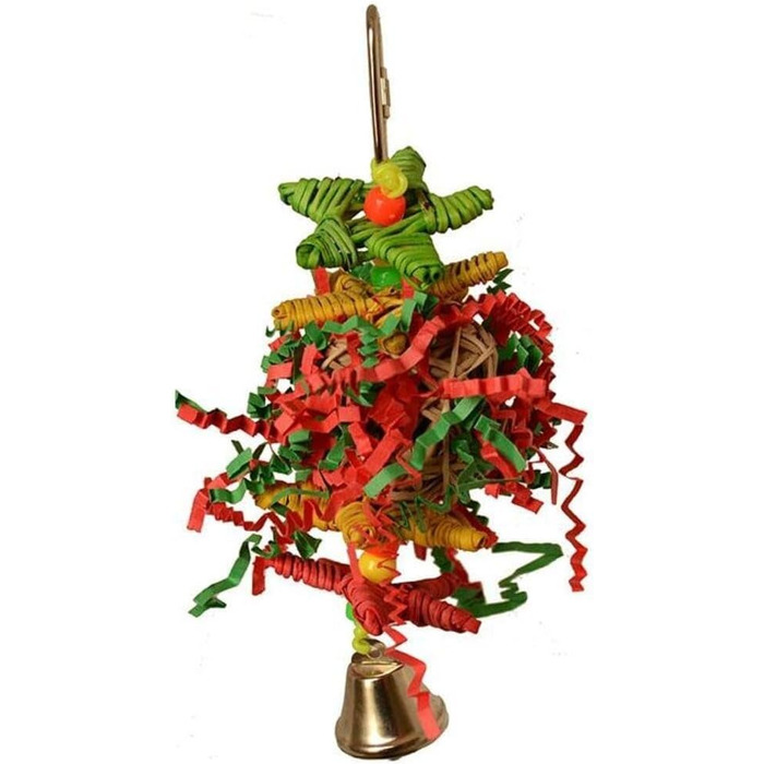 Іграшка для птахів Super Bird Creations Crinkle Little Star, різдвяна, 15,2 x 5,1 см