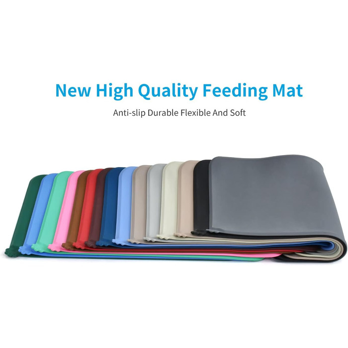 Силіконовий килимок для годування собак та котів AUDWUD, водонепроникний, антиковзкий, 47x30 см, персиково-рожевий