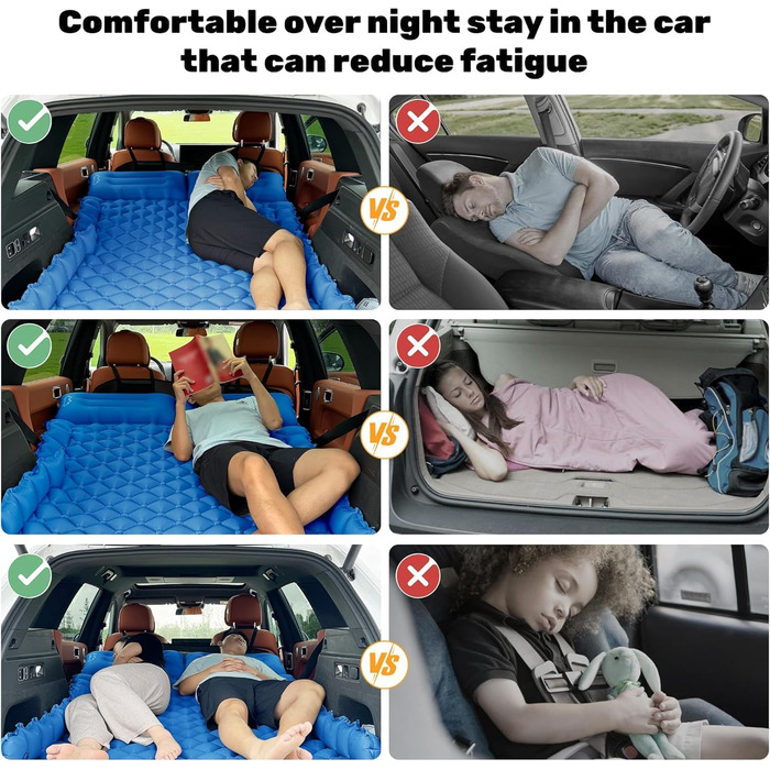 Підставка для авто-матрацу EULANT: розширює заднє сидіння для комфорту та простору (для собак, SUV, MPV)