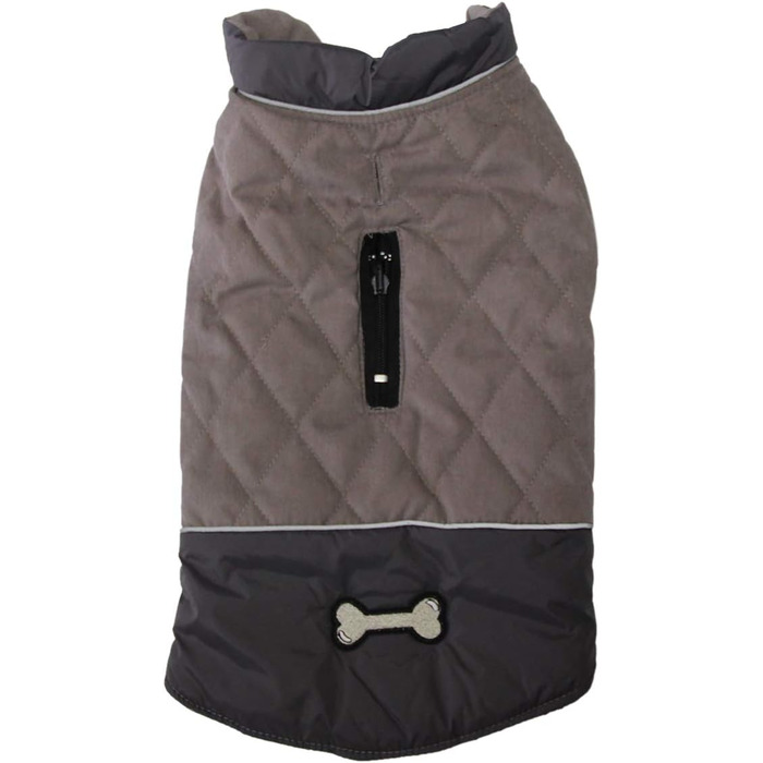 Водонепроникний теплий дощовик для цуценят та маленьких собак, бавовна, сірий, розмір S (1 шт.)