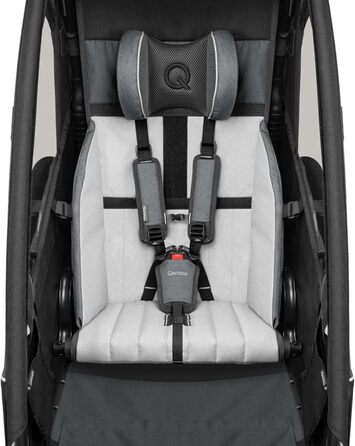 Qeridoo Lynix 1 Forest Green - Причіп для велосипеда, дитячий, на 1 місце, з підвіскою та ременями безпеки | Дитяча коляска-візок, прогулянка, Walker & Bike