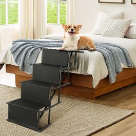 Рампа для собак у машину - складана, чорна. Захист суглобів, підходить для малих та великих собак. Рампа для собак у автомобіль.