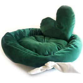 М'яке лежанка-подушка для собак Love Gifts® | Ортопедичний лежанка для собак середніх та маленьких порід | Зелений колір