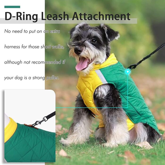 Тепла зимова жилетка для собак - жовта, розмір M - зручна жилетка для сноубордингу та прогулянок