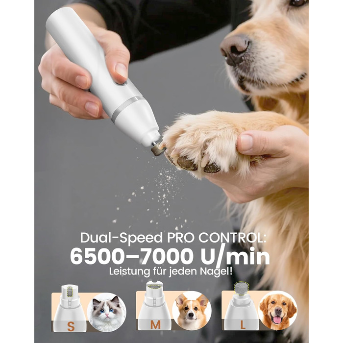 Набір 4 в 1 для догляду за собаками: машинка для стрижки, триммер для лап, точилка для кігтів, для собак та котів