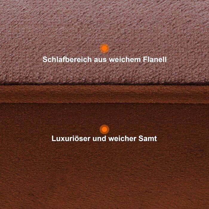 Ортопедичне ліжко для собак великих порід, ергономічне диван-лежанка з піною у формі подушки, водовідштовхуваче ліжко з неслизьким покриттям, 89x63 см, світло-сірий, коричневий, розмір 89 x 63 x 17 см