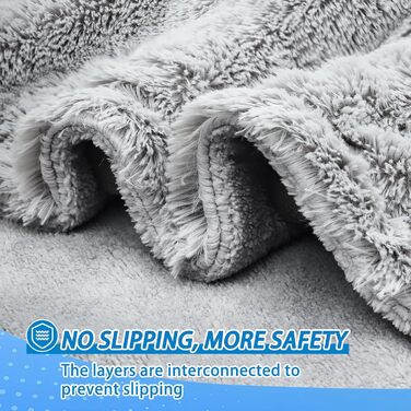 Водонепроникний коврик для собак, плюшевий та м'який, 152x127 см, великі породи, великий розмір, серпа фліс, захисний коврик для собачого дивана, сірий XL (152x127 см)