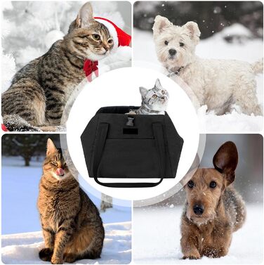 Обогреваемая переноска для кошек - USB переноска для кошек с подогревом, переноска для собак | Теплая переноска для кошек с подогревом, регулируемая переноска для маленьких собак, кошек, щенков, зимние прогулки