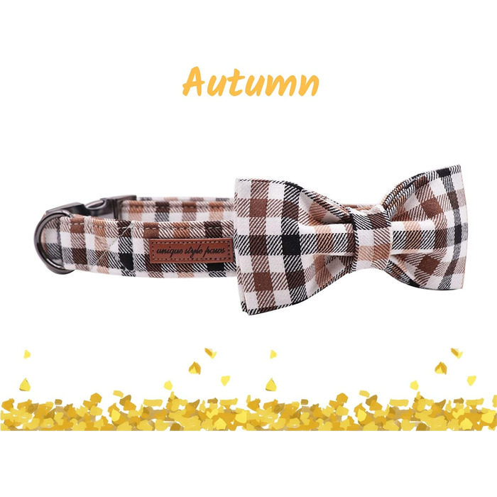 Елегантний поводок для собак Unique Tyle з клямкою та бантиком, для маленьких, середніх та великих собак та котів, XX-XL (S, коричневий)