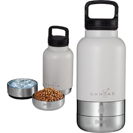 Подорожня пляшка для води для собак, ізольована, знімні миски, не протікає