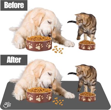 Килимок для годівлі домашніх тварин 91.4 x 61 см, вбираючий, швидковисихаючий, протиковзкий, без плям, для мисок та поїлок, Bohemia Red