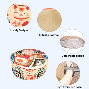 Кігтеточка-будиночок для котів Ramen M: затишне ліжко-будиночок для кошенят та дорослих котів