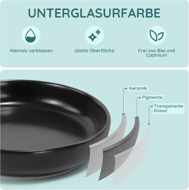 Набори мисок для котів SPUNKYJUNKY 3 шт. з кераміки, чорного кольору (300 мл)