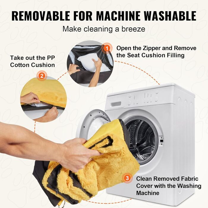 Автокрісло для собак VEVOR, чорне, S - водовідштовхувальне, з кишенею та страхувальним ремінцем