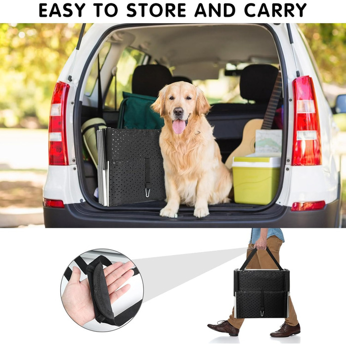 Східці для собак SDLDEER в автомобіль, 4 сходинки, складані, регульовані по висоті, до 80 кг, 70-90 см