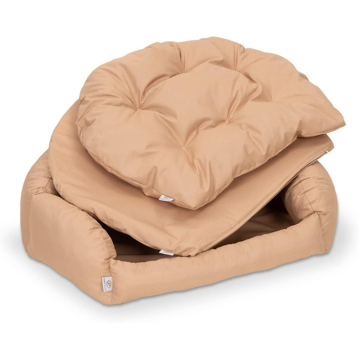 Матрац для собак BARRY & LUCY 3 в 1: вологостійкий, стьобаний, м'який, з еластичною начинкою. Розмір L, темно-червоний колір.