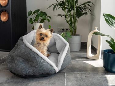 TrendPet LunaNest: М'яке ліжко-гніздо для собак та котів (Сірий)