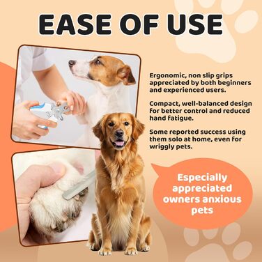 Гребінець та кусачки для собак, високоякісні, з захистом та пилочкою для нігтів, аксесуари для догляду за собаками, підходять для котів, кроликів та морських свинок, блакитні