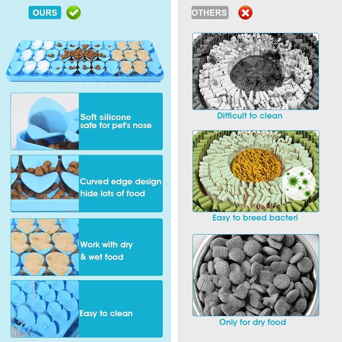 Силіконова пошукова килимок для собак (лист)