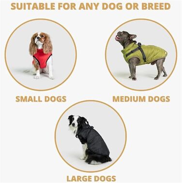 Зимова куртка для собак Furryking 3 в 1, водонепроникна та вітрозахисна, з отвором для шлейки (зелена, S)