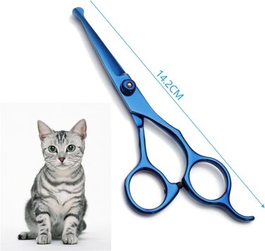 Професійна 5-в-1 фен для грумінгу собак: ножиці з нержавіючої сталі, безпечні закруглені кінці, прямі та філігранні ножиці, ножиці для стрижки шерсті та зубів, гребінець