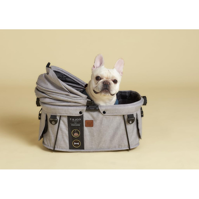 FIKAGO Сумка-переноска для собак та котів Sway – стильна, безпечна та складана переноска для тварин (Сірий Хаскі)