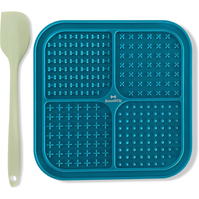 Лежак-іграшка для собак та котів BoneItUp - Slow Feeder, BPA-Free, для здорового травлення та чищення зубів, блакитний