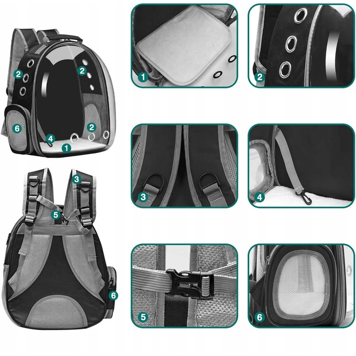 Транспортувальний рюкзак-переноска для котів та собак: ергономіка та безпека для подорожей