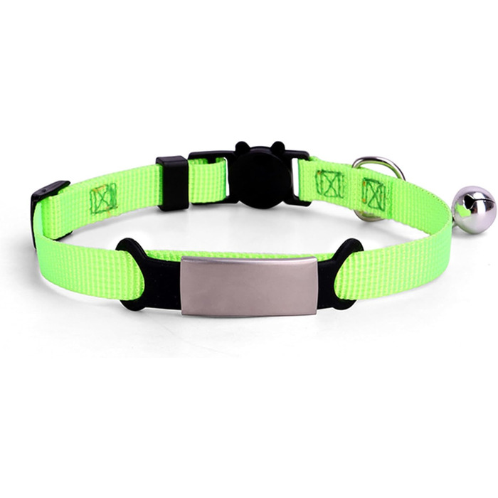 Індивідуальний ошийник для кота з дзвіночком, лазерним гравіюванням, нічним відбиттям, нейлоновий ошийник, милий ошийник з квітковим візерунком, анти-втрата для котів (нейлон)