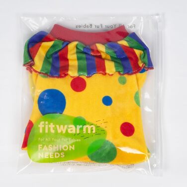 Костюм клоуна для собак Fitwarm на Хелловін, жовтого кольору, розмір M, для маленьких собак